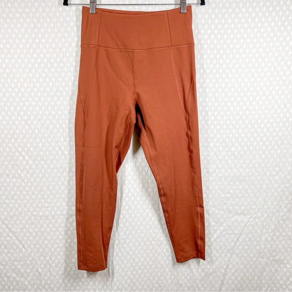 Girlfriend Collective Burnt Orange High Rise Leggings - Picture 2 of 4